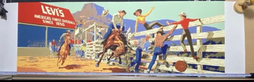 ビンテージ リーバイス 特大ショップバナー LEVI'S ペーパーバナー