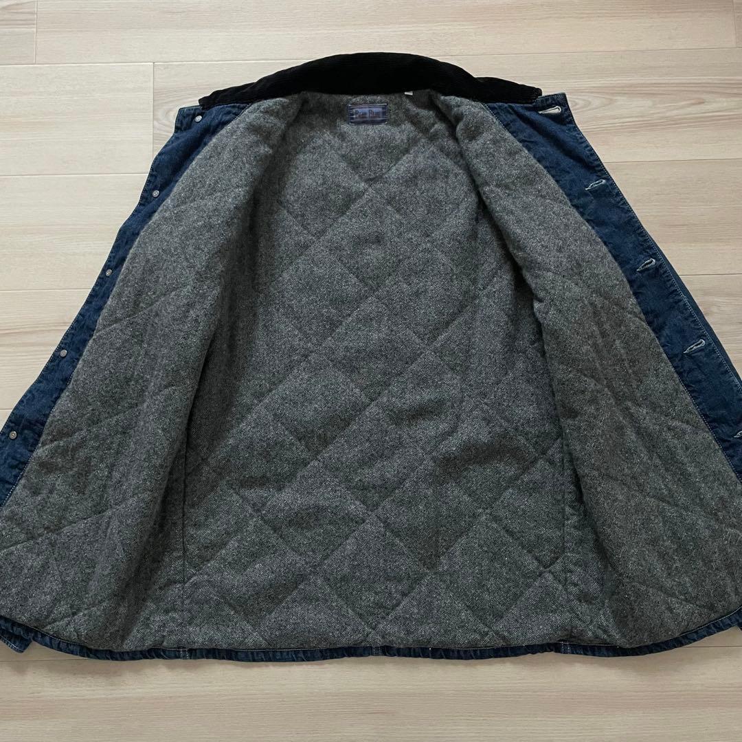 雰囲気良◆BLUEBLUE デニムカバーオール コーデュロイ襟 サイズ3 HRM