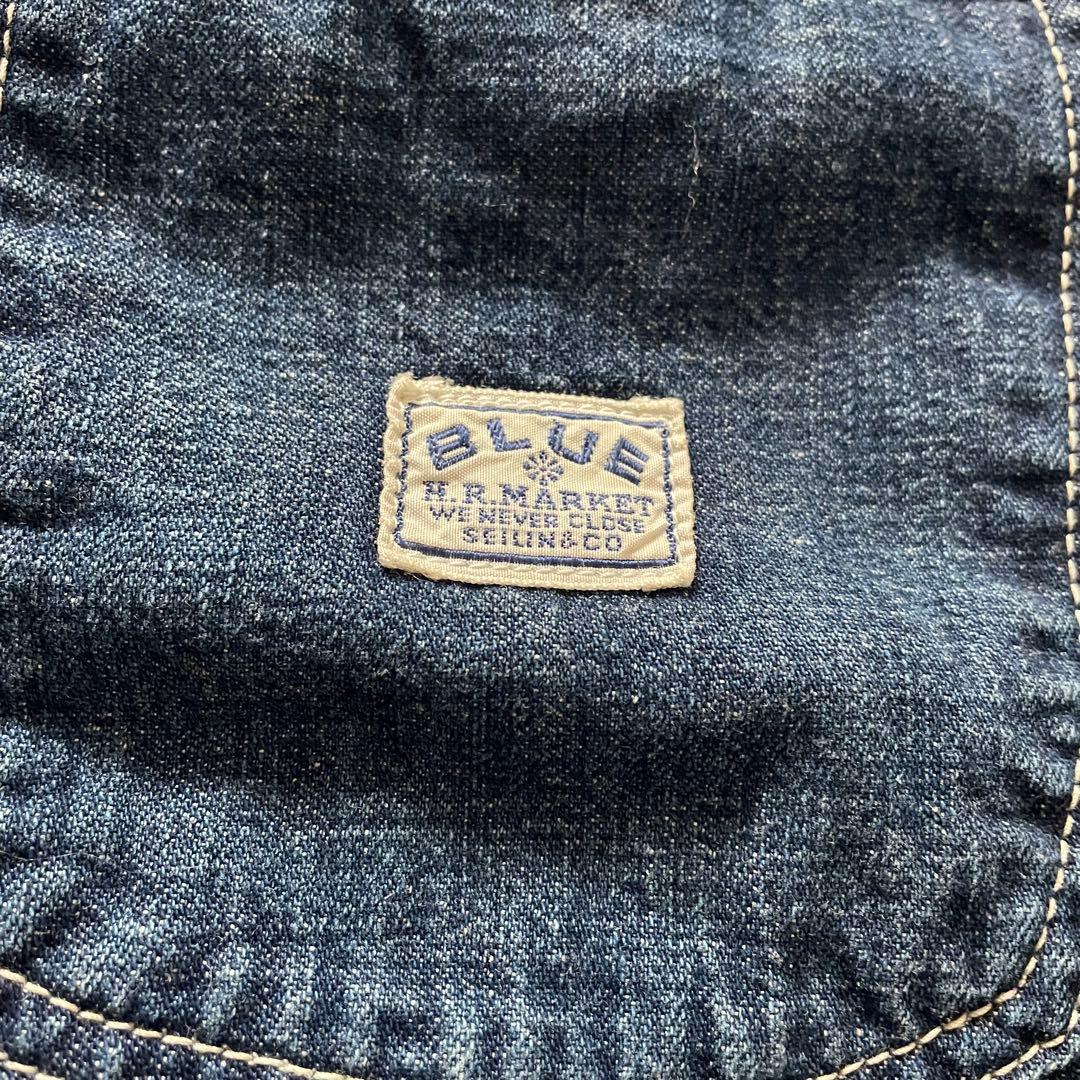 雰囲気良◆BLUEBLUE デニムカバーオール コーデュロイ襟 サイズ3 HRM