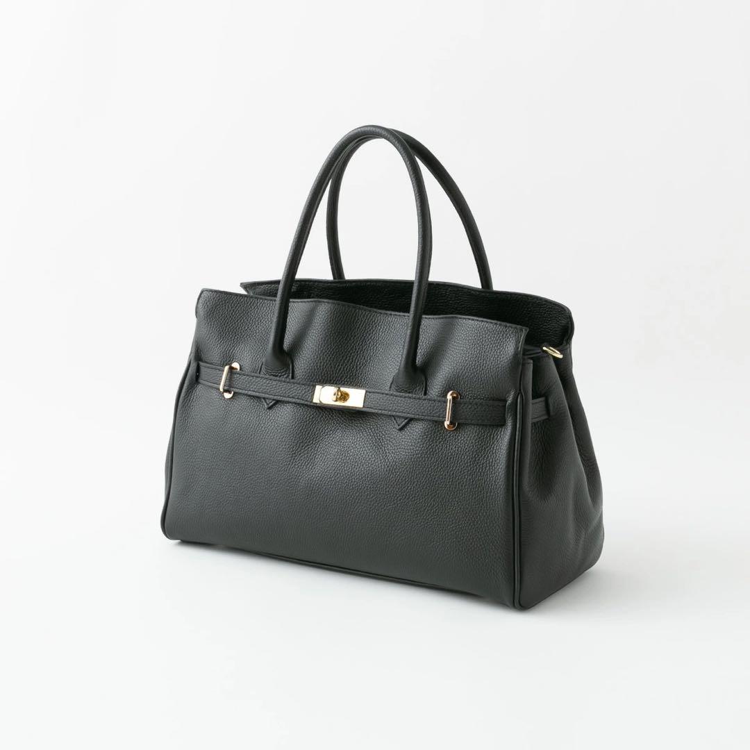 AULENTTI 黒レザートートバッグ A4