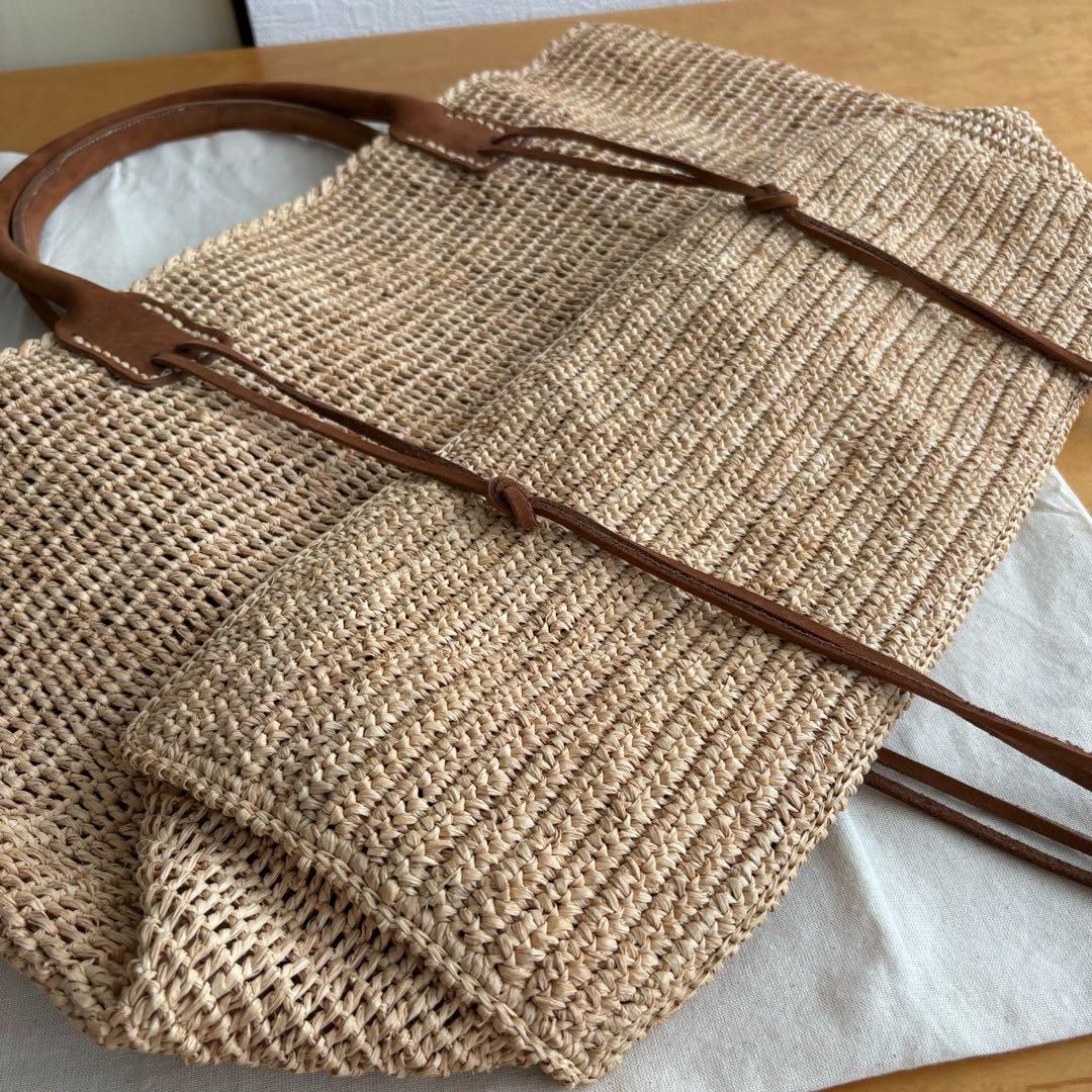 Sans Arcidet サンアルシデ ラフィア トートバッグ カゴバッグ