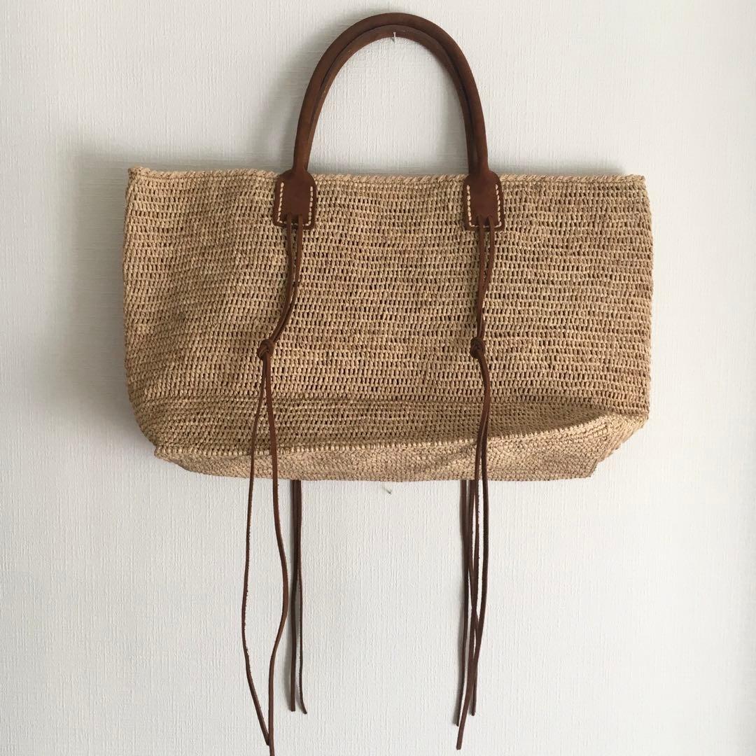 Sans Arcidet サンアルシデ ラフィア トートバッグ カゴバッグ