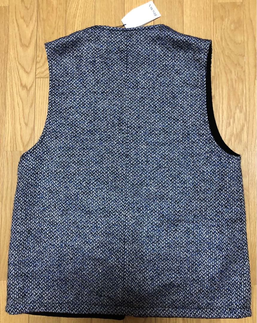 はっせBISOWN TWEED×VELVETEEN ZIPUP VEST