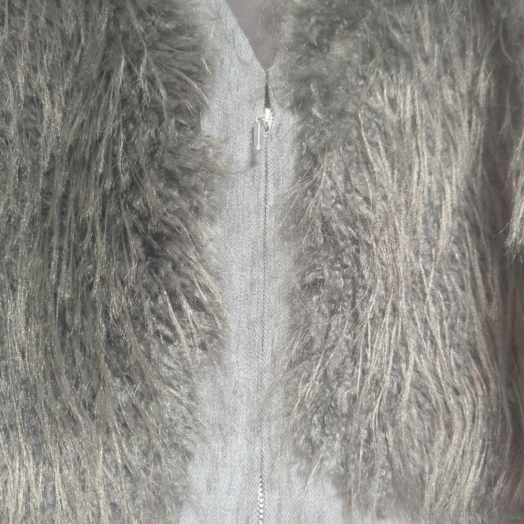 CYAN tokyo ミックスファージップベスト　グレー