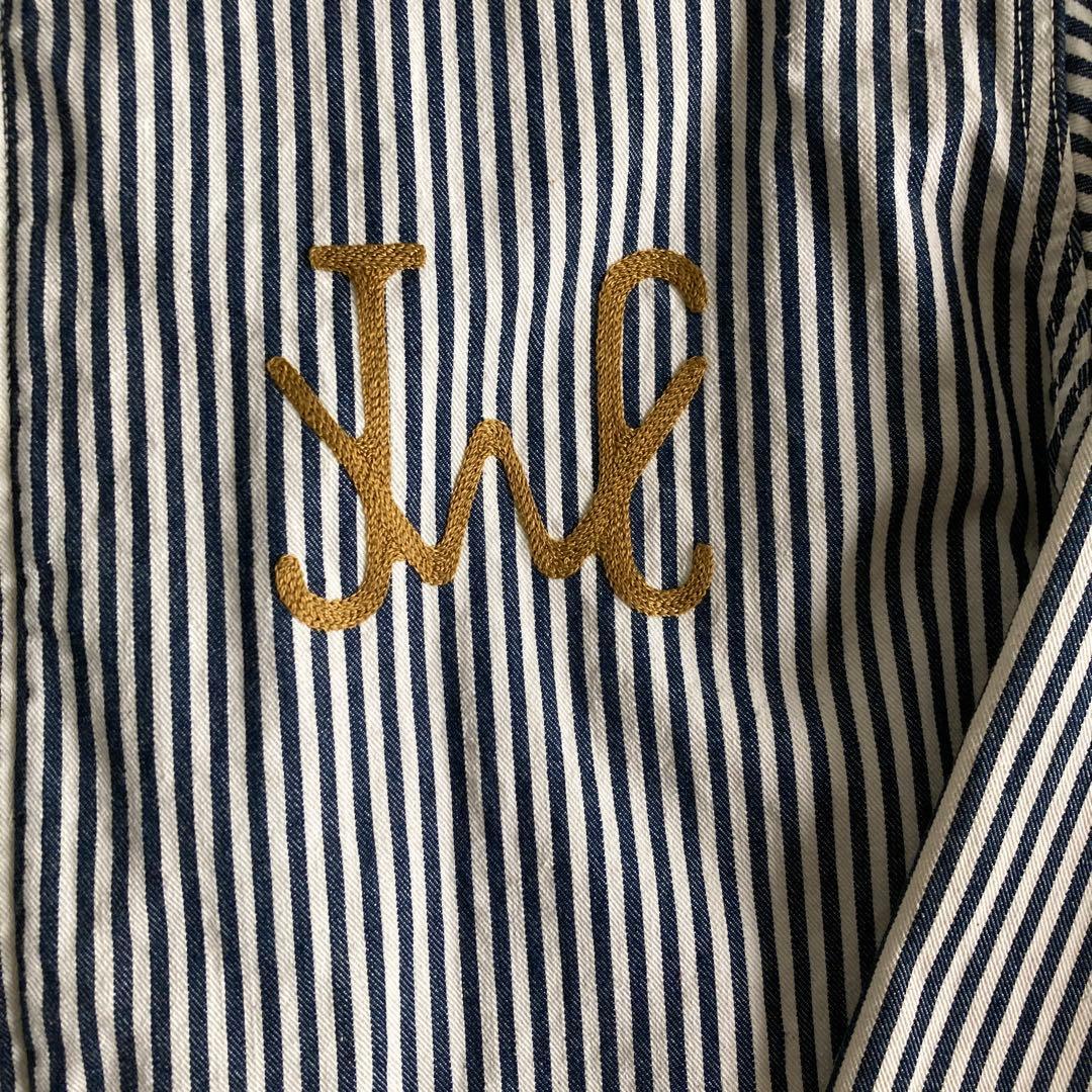 【Pherrow's 】ネイビー ストライプ カバーオール 42（XL）