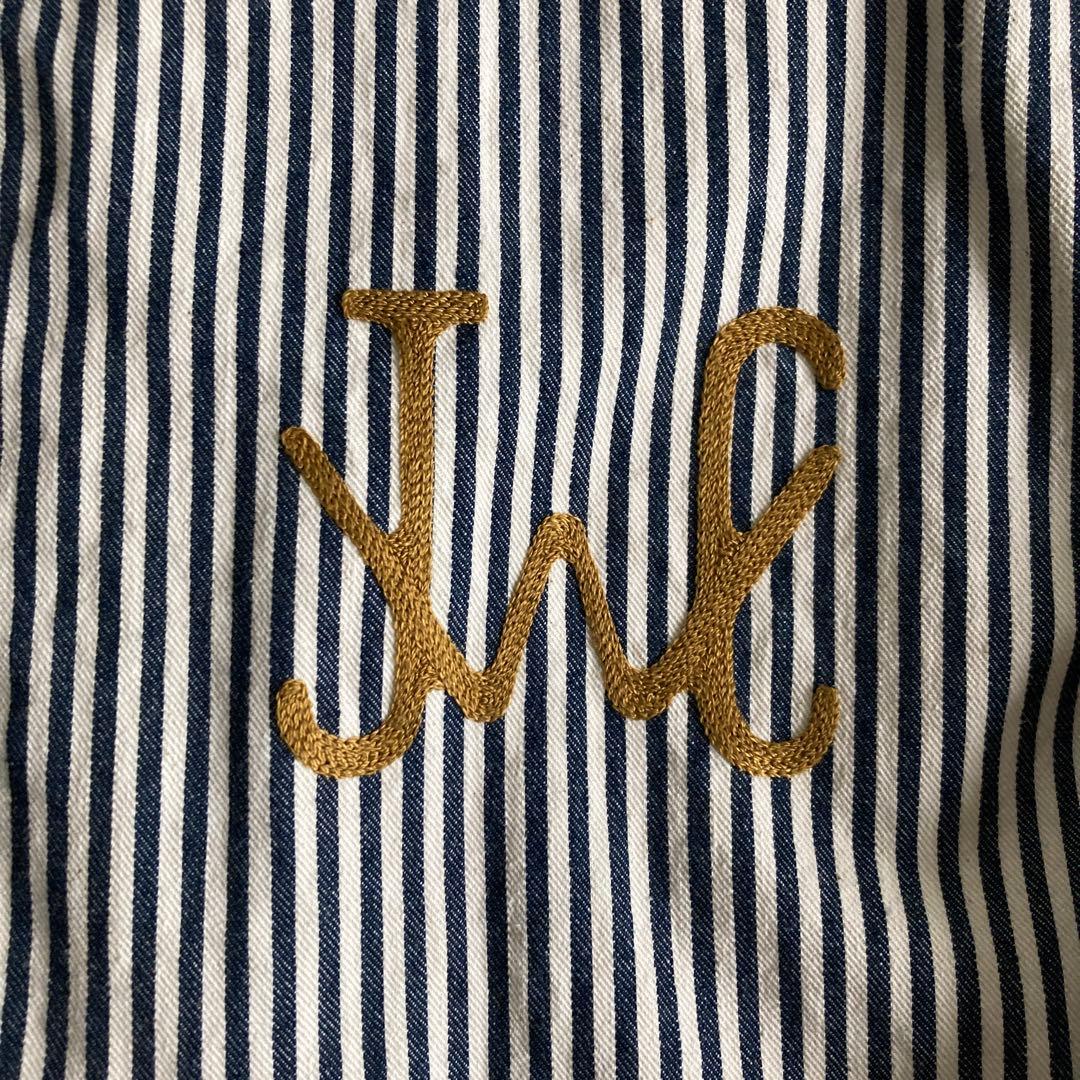 【Pherrow's 】ネイビー ストライプ カバーオール 42（XL）