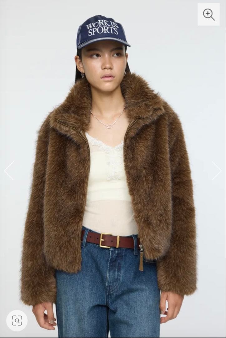 ジャケット・アウター MOUSSY F/FUR STAND COLLAR JACKET