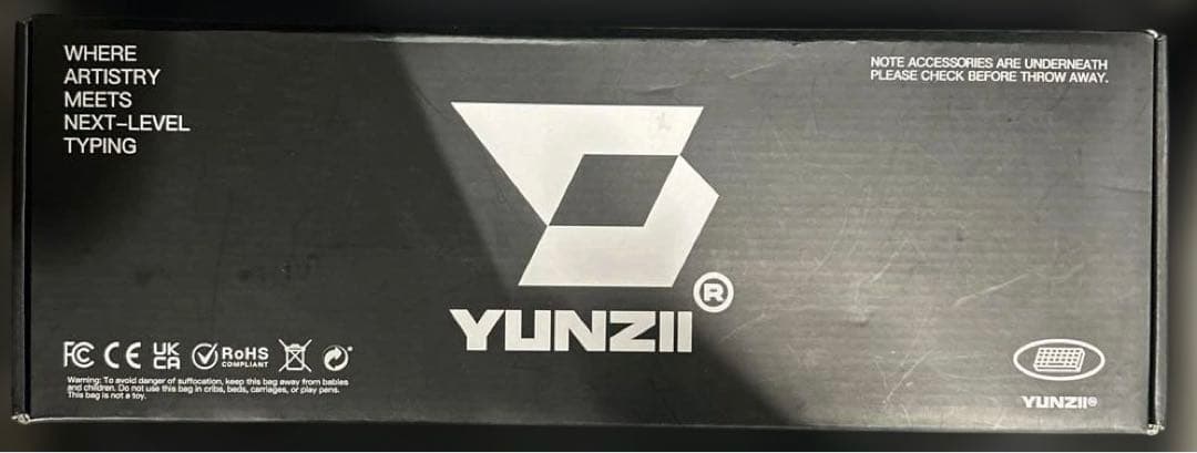 YUNZII X71 メカニカルゲーミングキーボード 透明キーキャップ