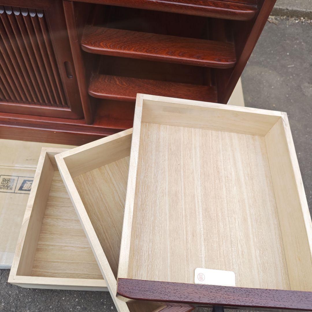 昭和レトロ　karimokuカリモク　高級小型茶タンス 食器棚　当時物