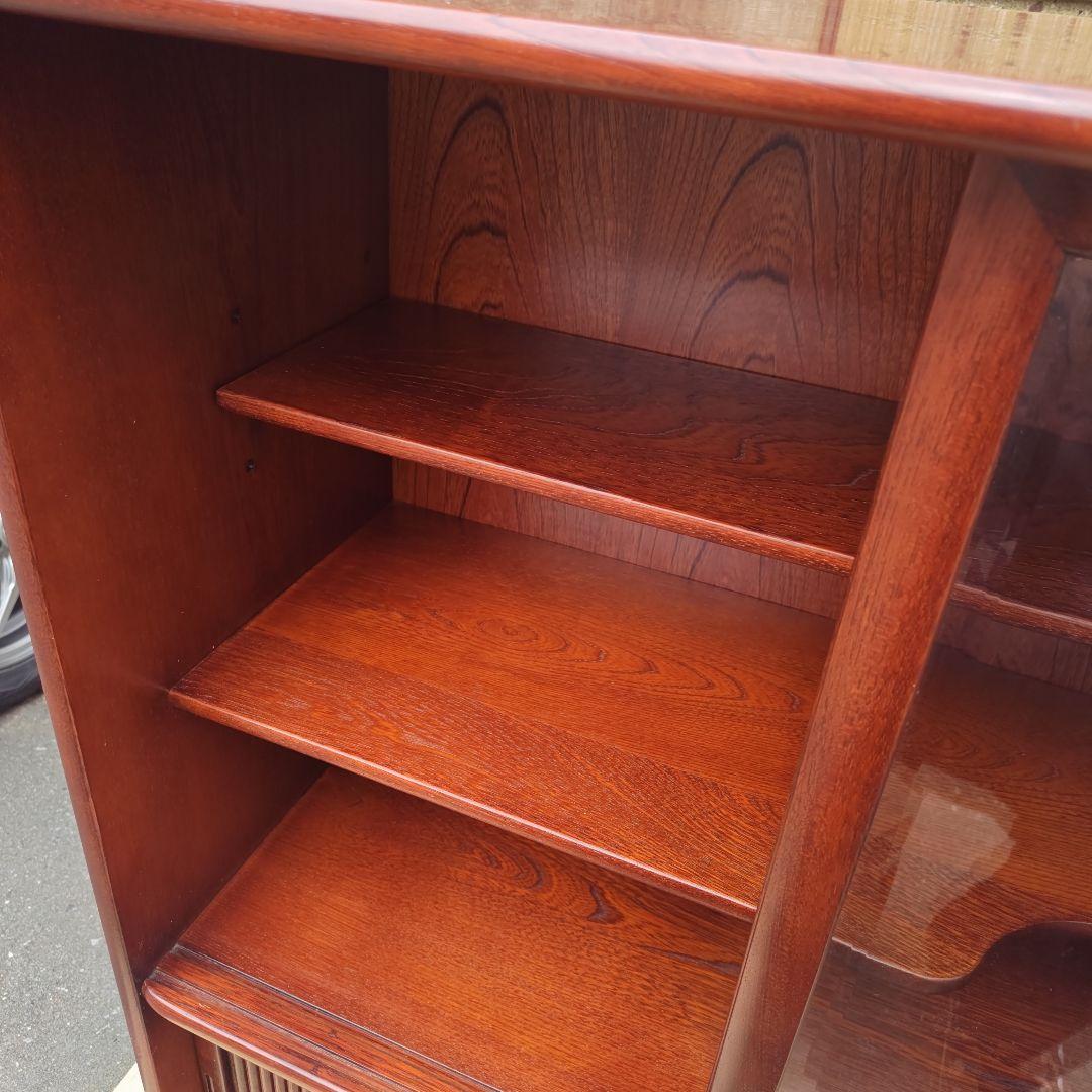 昭和レトロ　karimokuカリモク　高級小型茶タンス 食器棚　当時物