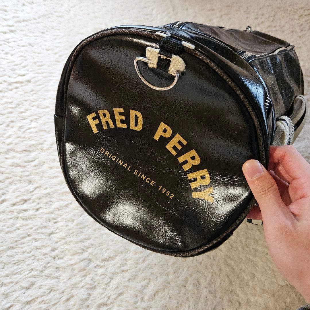 【古着】FRED PERRY　バレルバッグ　ボストンバッグ