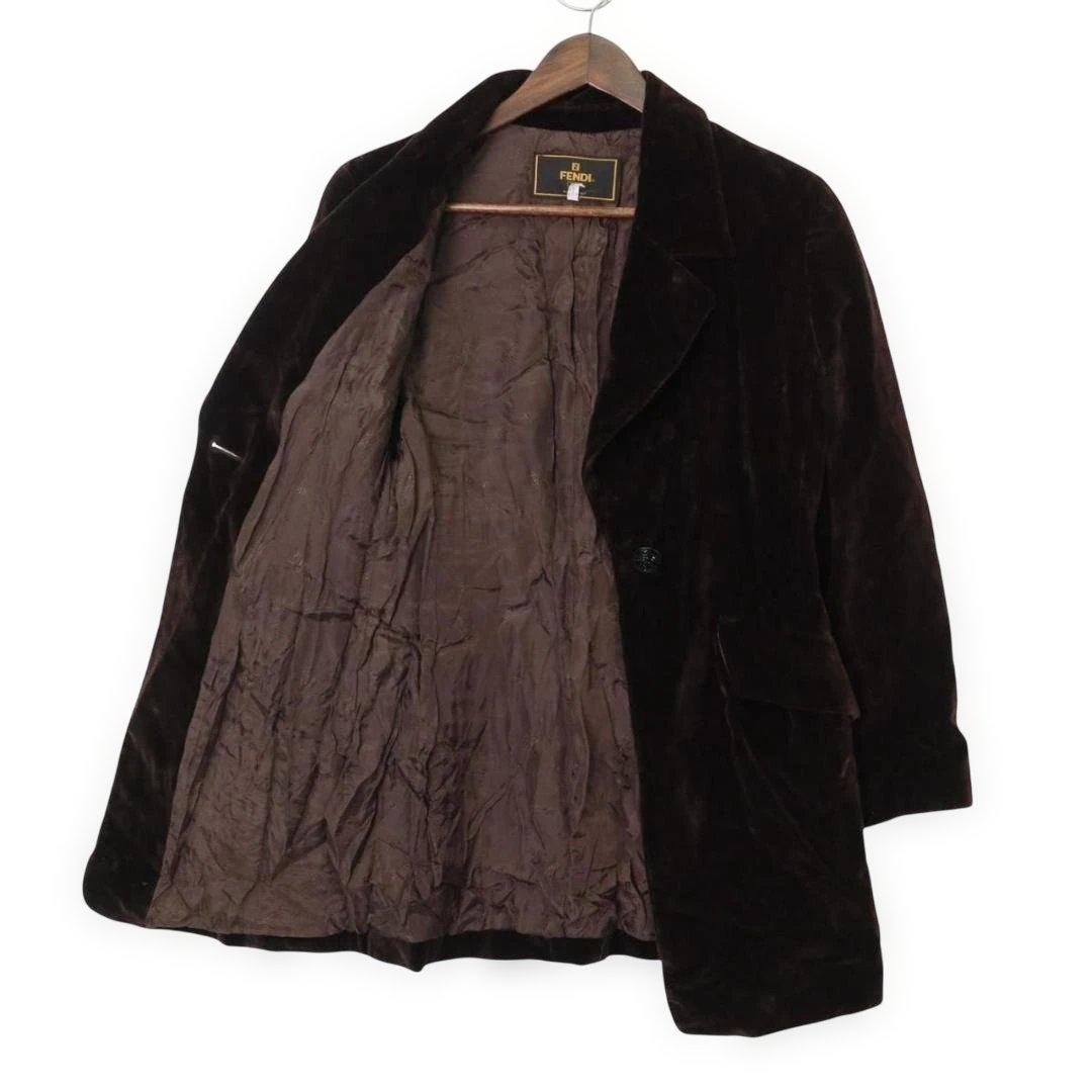 フェンディ FENDI 365 ベルベット　ブレザー テーラードジャケット　40