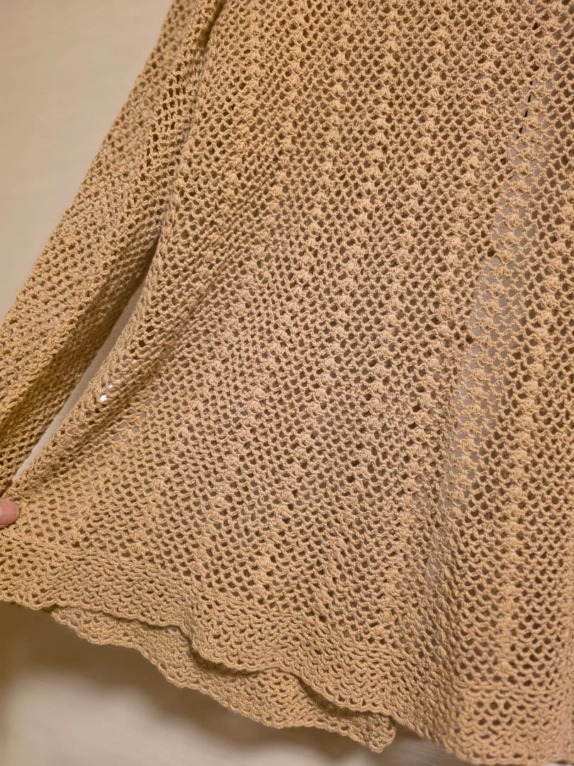 WONDERFUL WORLD レース編みカーディガン