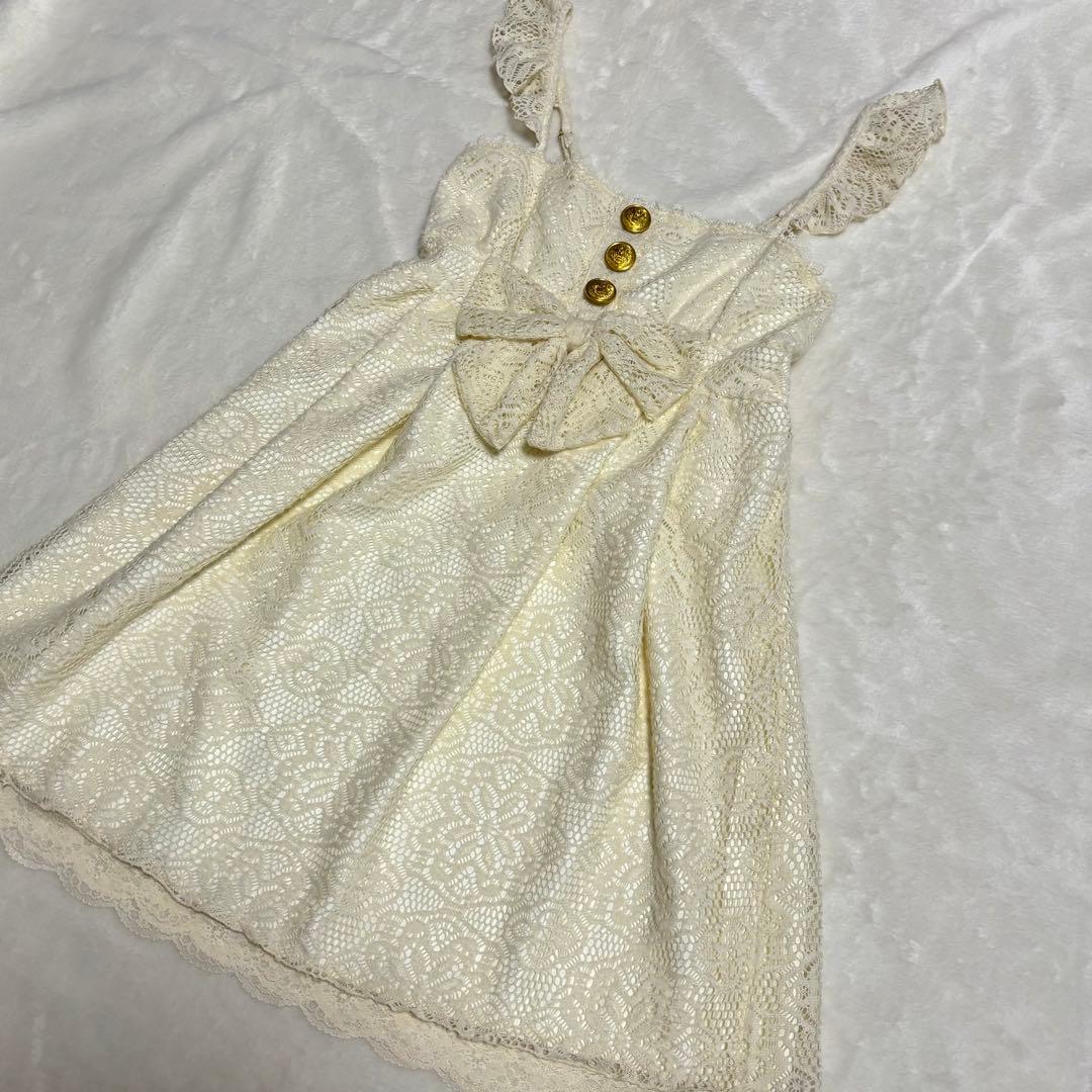 LIZ LISA リズリサ　キャミワンピース　ビックリボン　金ボタン　y2k