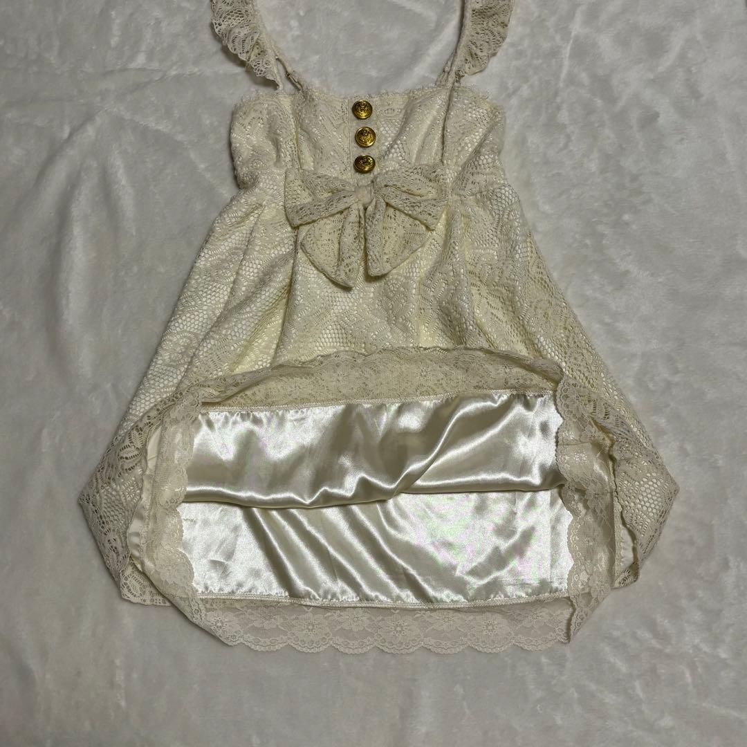 LIZ LISA リズリサ　キャミワンピース　ビックリボン　金ボタン　y2k