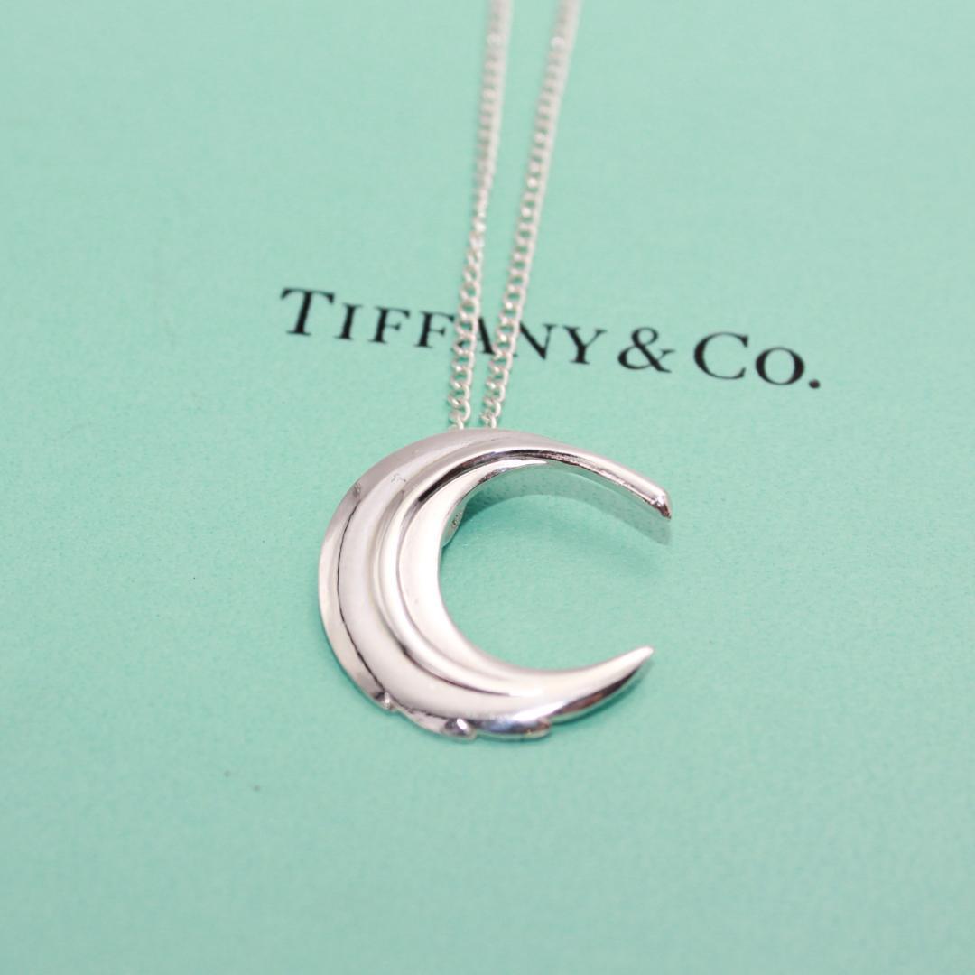 美品 Tiffany&Co. ティファニー ムーン 三日月 シルバー ネックレス