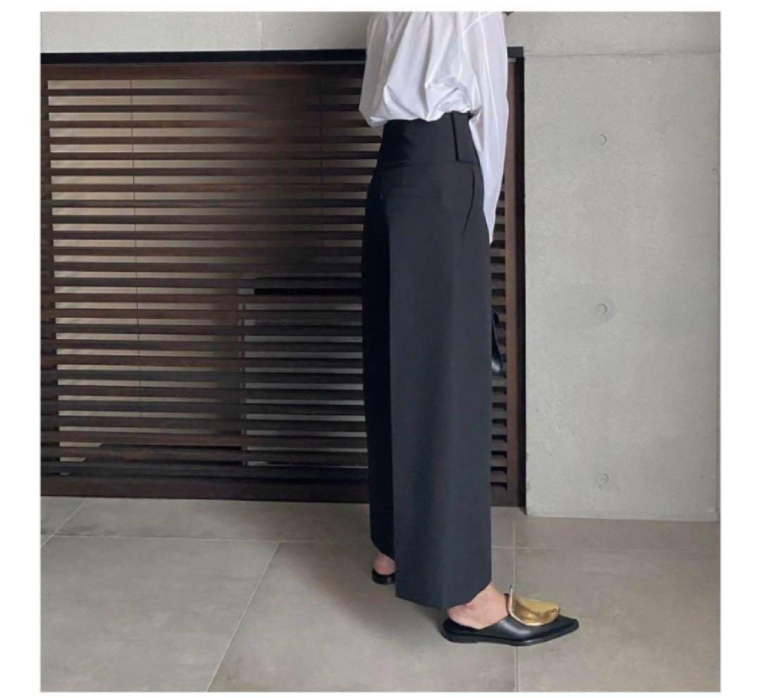 lohen ワイドベルトストレートパンツ38ブラック