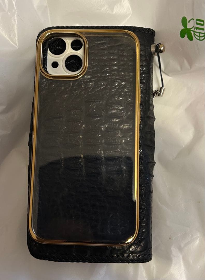 クロコダイルレザー 携帯ケース　ihone14plus ihoneケース
