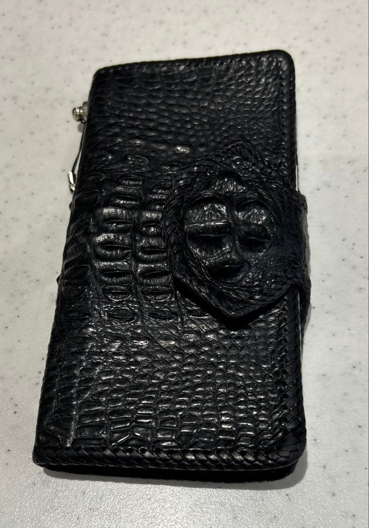 クロコダイルレザー 携帯ケース　ihone14plus ihoneケース