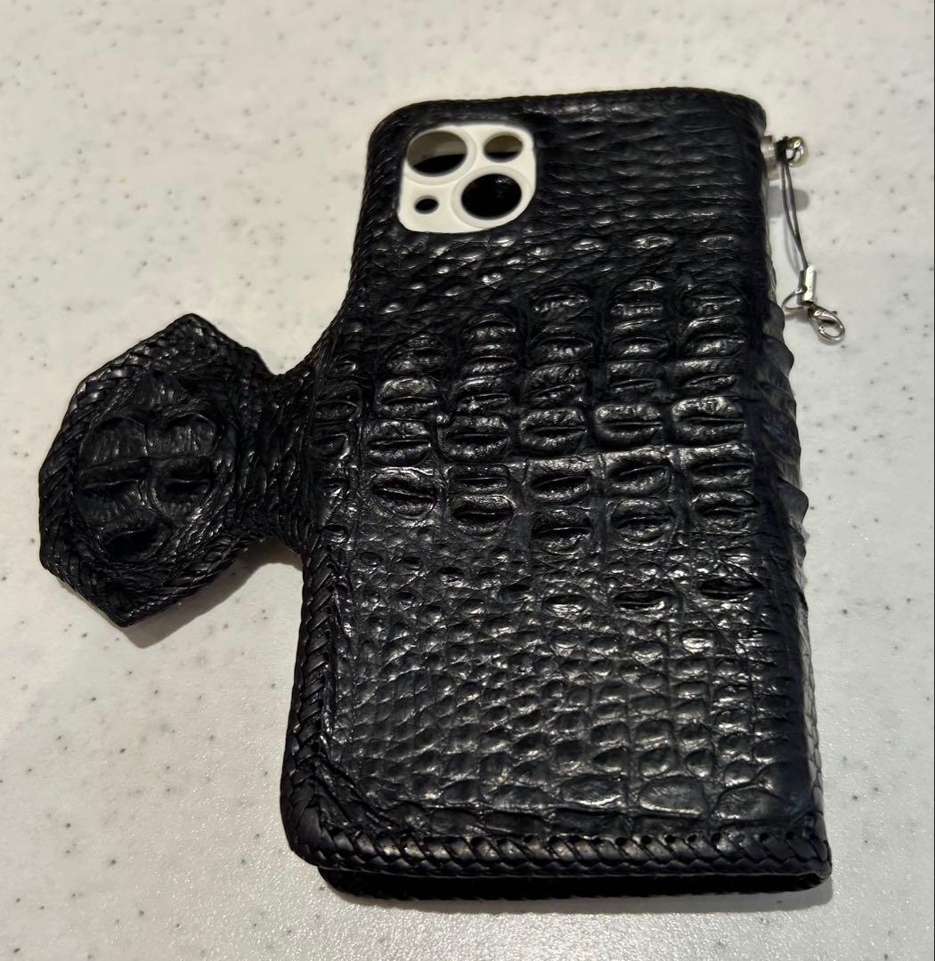 クロコダイルレザー 携帯ケース　ihone14plus ihoneケース
