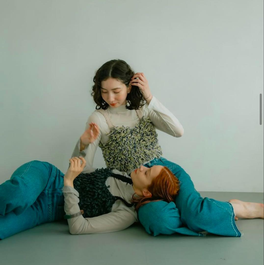 お値下げ不可/池田泉さんPUR loop hand knit top ビスチェ