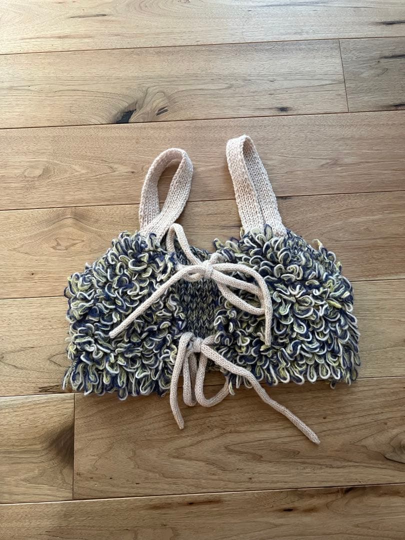 お値下げ不可/池田泉さんPUR loop hand knit top ビスチェ