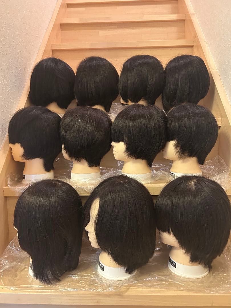 カットウィッグ ヘッドマネキン 中古 11体 美容師 理容師 練習用ウィッグ