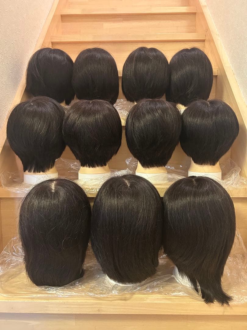カットウィッグ ヘッドマネキン 中古 11体 美容師 理容師 練習用ウィッグ