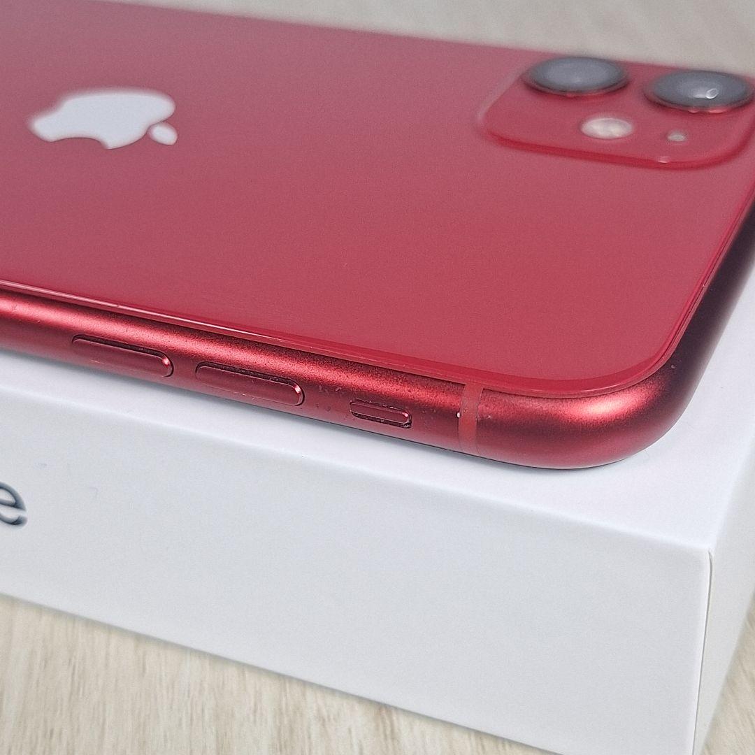 iPhone 11 128GB レッド SIMフリー バッテリー新品100%