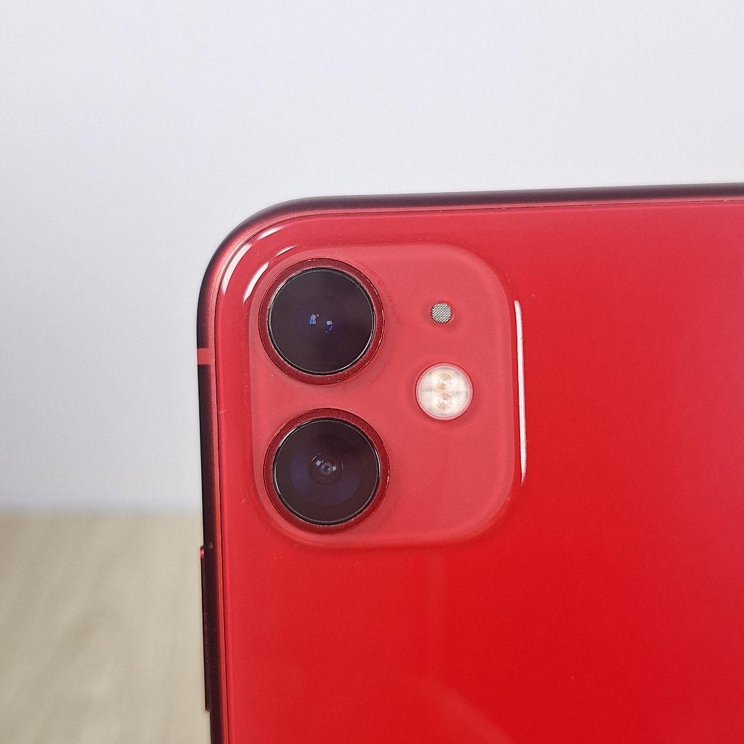 iPhone 11 128GB レッド SIMフリー バッテリー新品100%