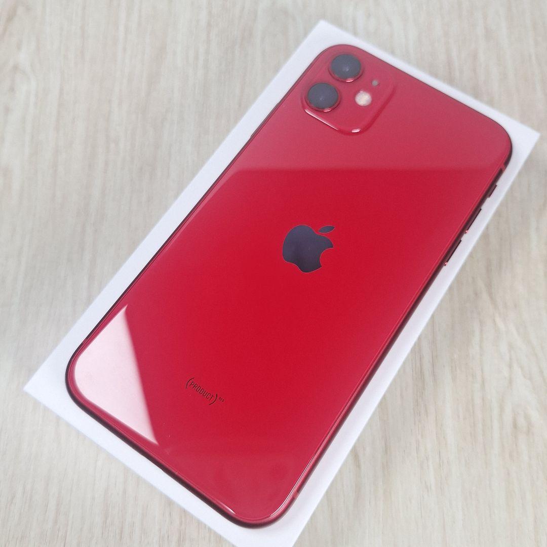 iPhone 11 128GB レッド SIMフリー バッテリー新品100%