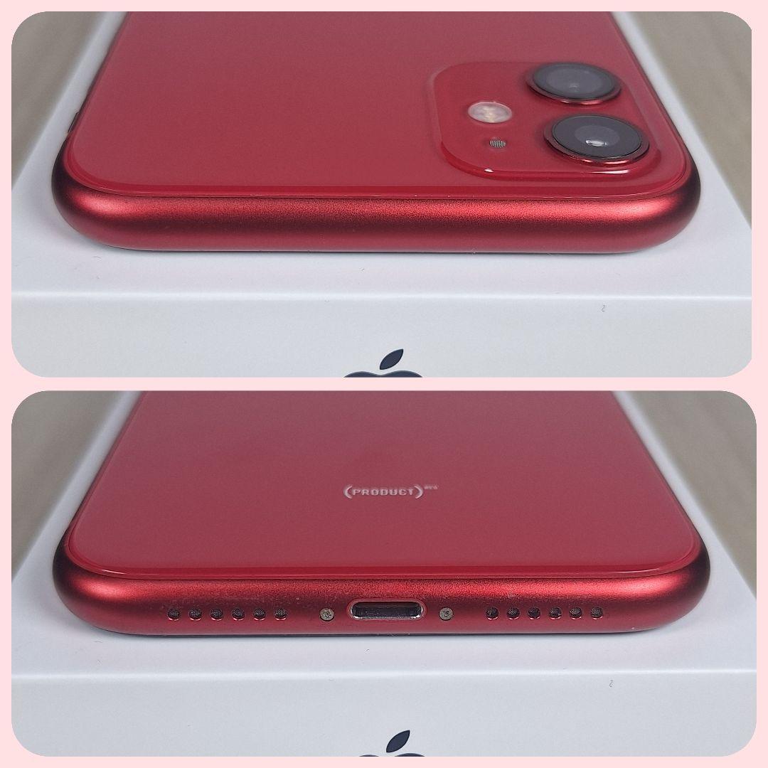 iPhone 11 128GB レッド SIMフリー バッテリー新品100%