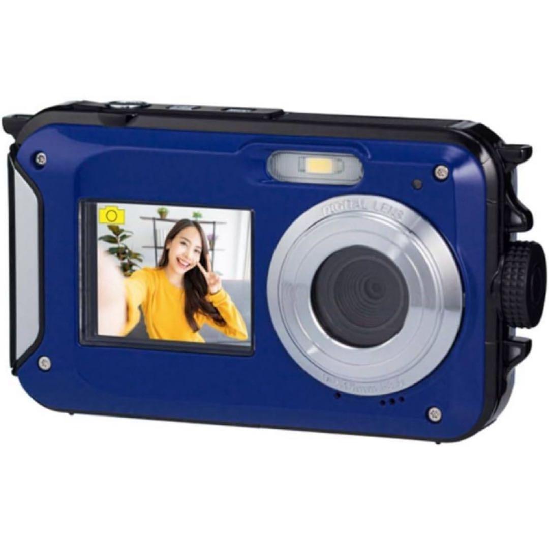 防水 防塵 デジタルカメラ ベルソス VS-N004SY(A) 2画面 水深3m