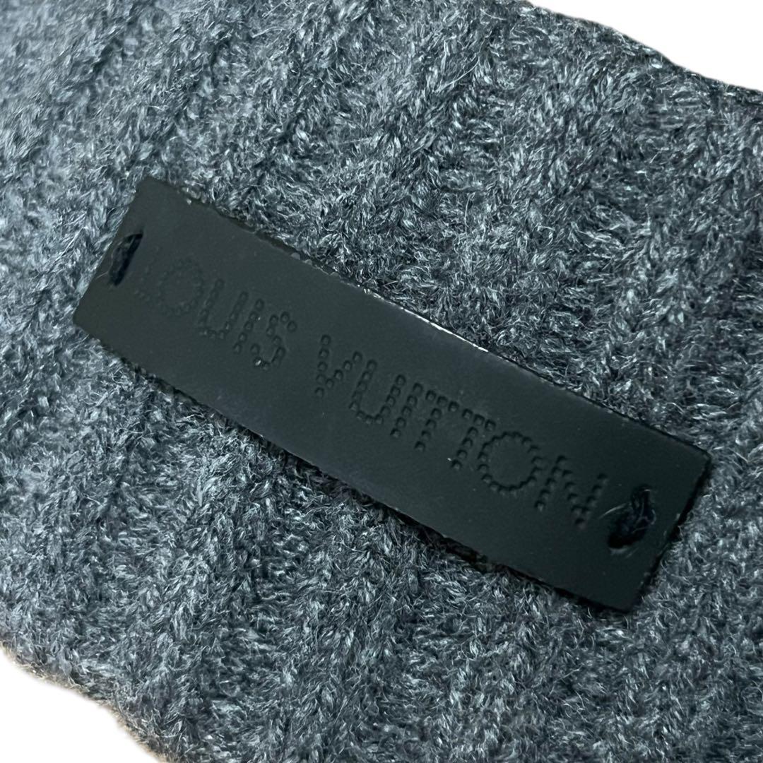 美品 ルイヴィトン モノグラム ボネスキーニット カシミア100% 希少グレー
