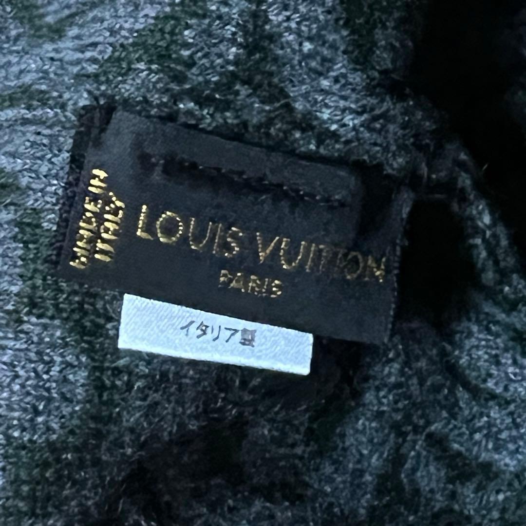 美品 ルイヴィトン モノグラム ボネスキーニット カシミア100% 希少グレー