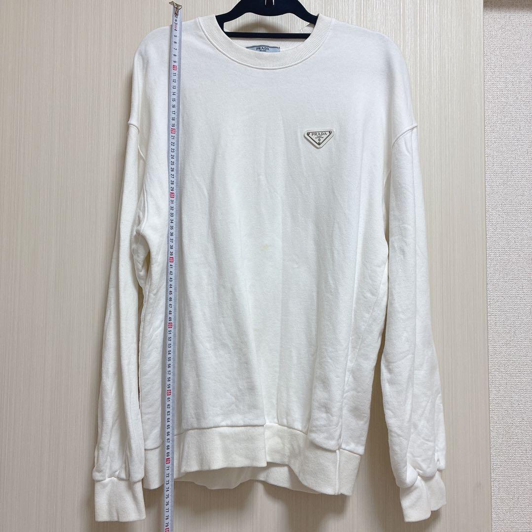 トライアングルロゴトレーナー スウェット PRADA ホワイトプラダ
