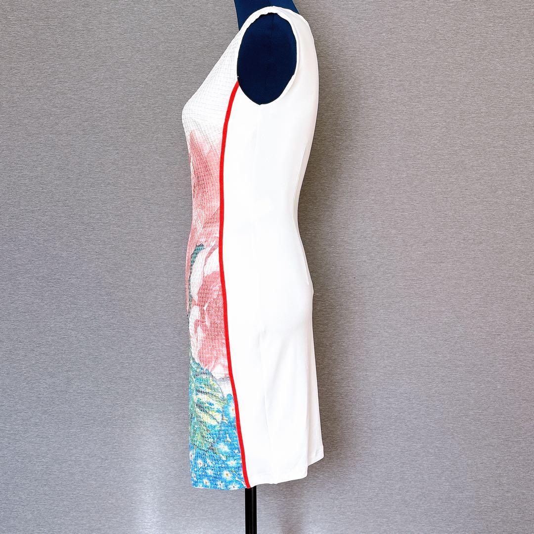 ☘️無料匿名配送 花柄 ワッフル素材 タイトワンピ 海外デザイン キャバドレス