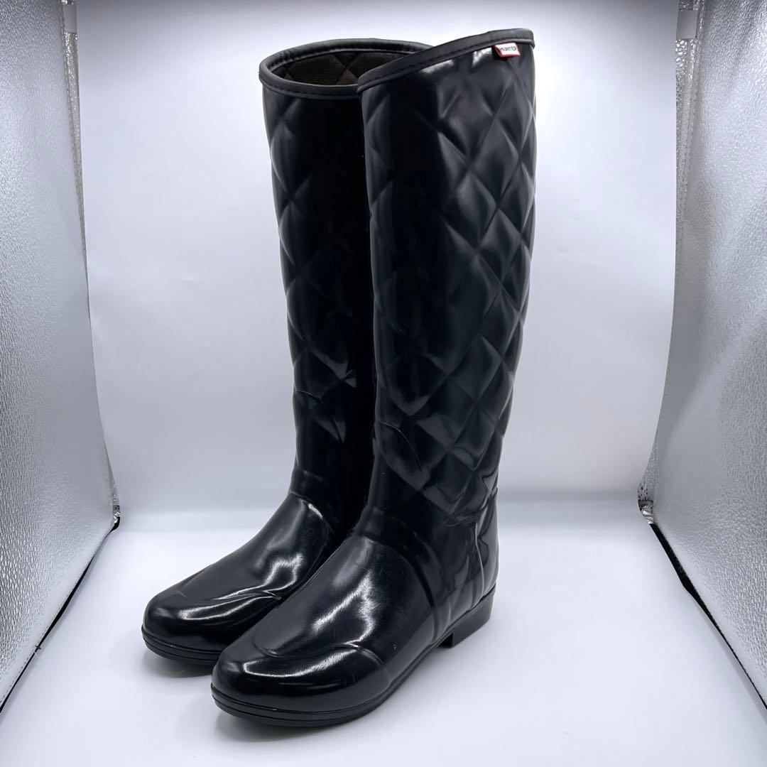 希少✨HUNTER ハンター 【23】キルティングロングブーツ/防寒/雨具/廃番