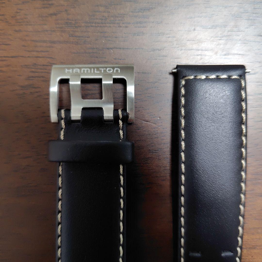 HAMILTON カーキ アビエーション 純正レザーベルト 20mm 尾錠