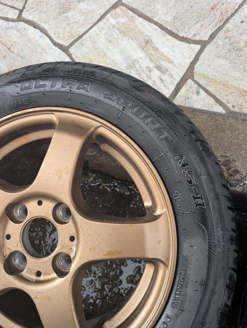 オレンジ155/65R14 PCD100 4H＋NS-2