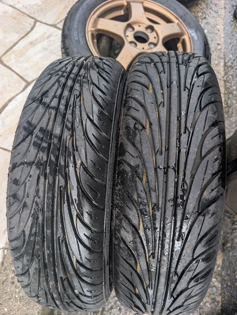 オレンジ155/65R14 PCD100 4H＋NS-2