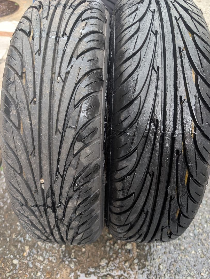 オレンジ155/65R14 PCD100 4H＋NS-2