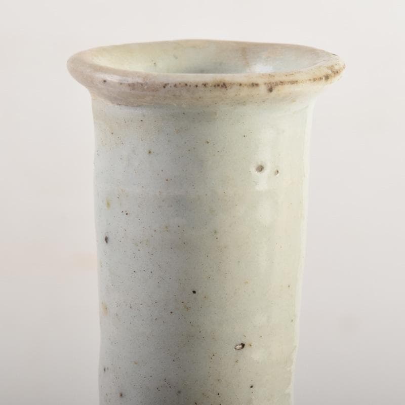 朝鮮美術　李朝　高麗白磁　染付　花草文　細口瓶　花瓶　時代箱付　V　8286A