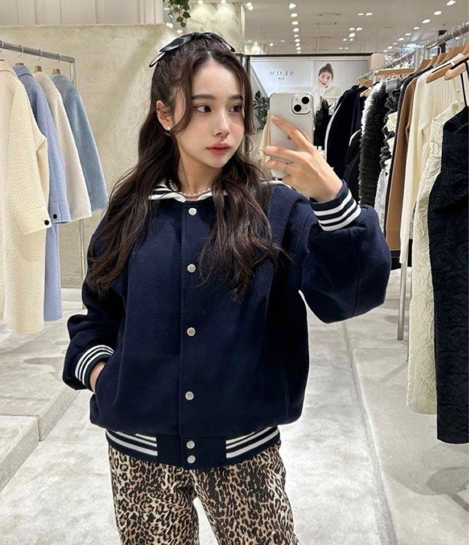 Bibiy. ネイビー セーラー襟 ジャケット