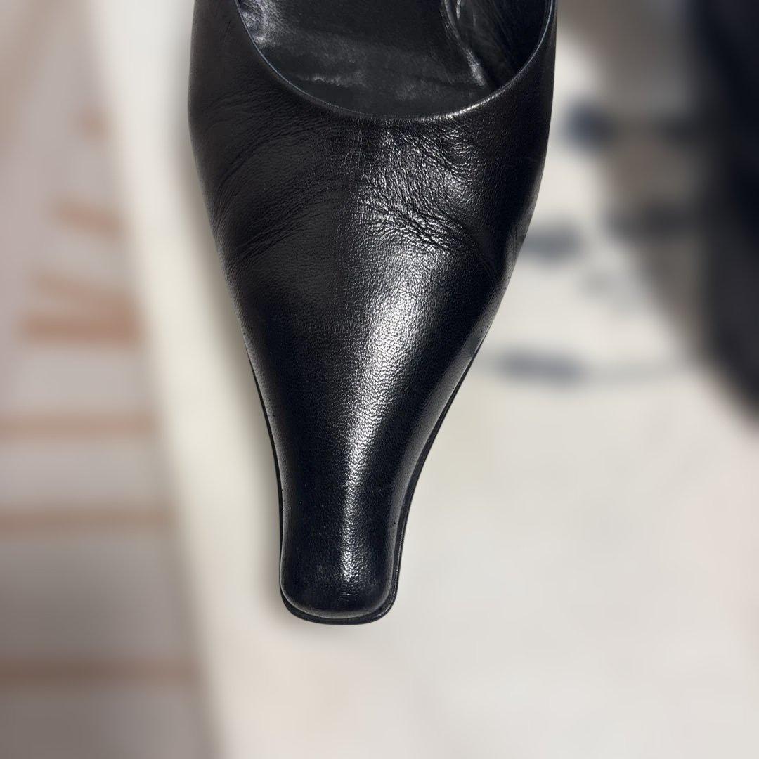 PRADA ブラックレザー ミュール 5cm