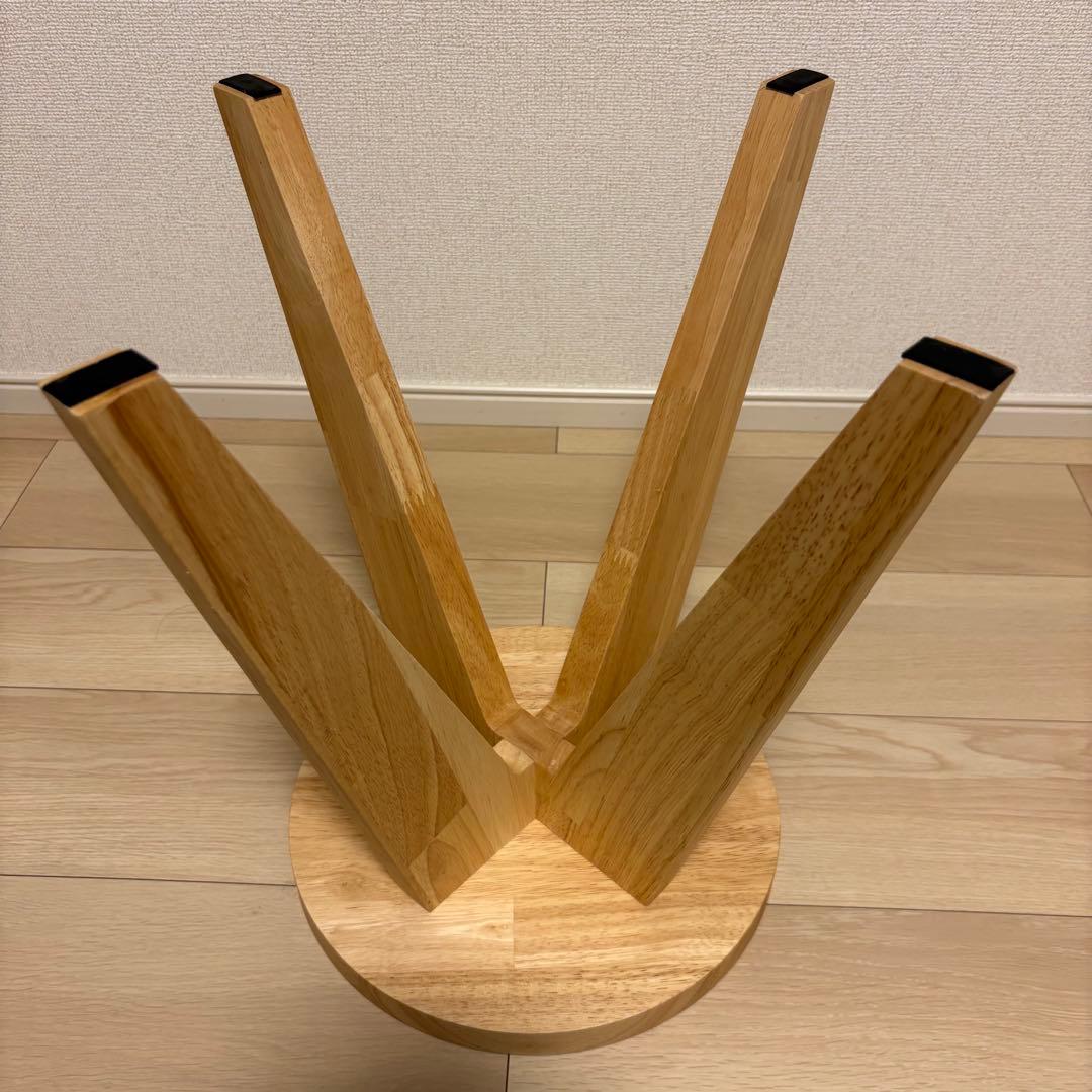 KANADEMONO Eco Simple ソリッドスツール ラバーウッド材