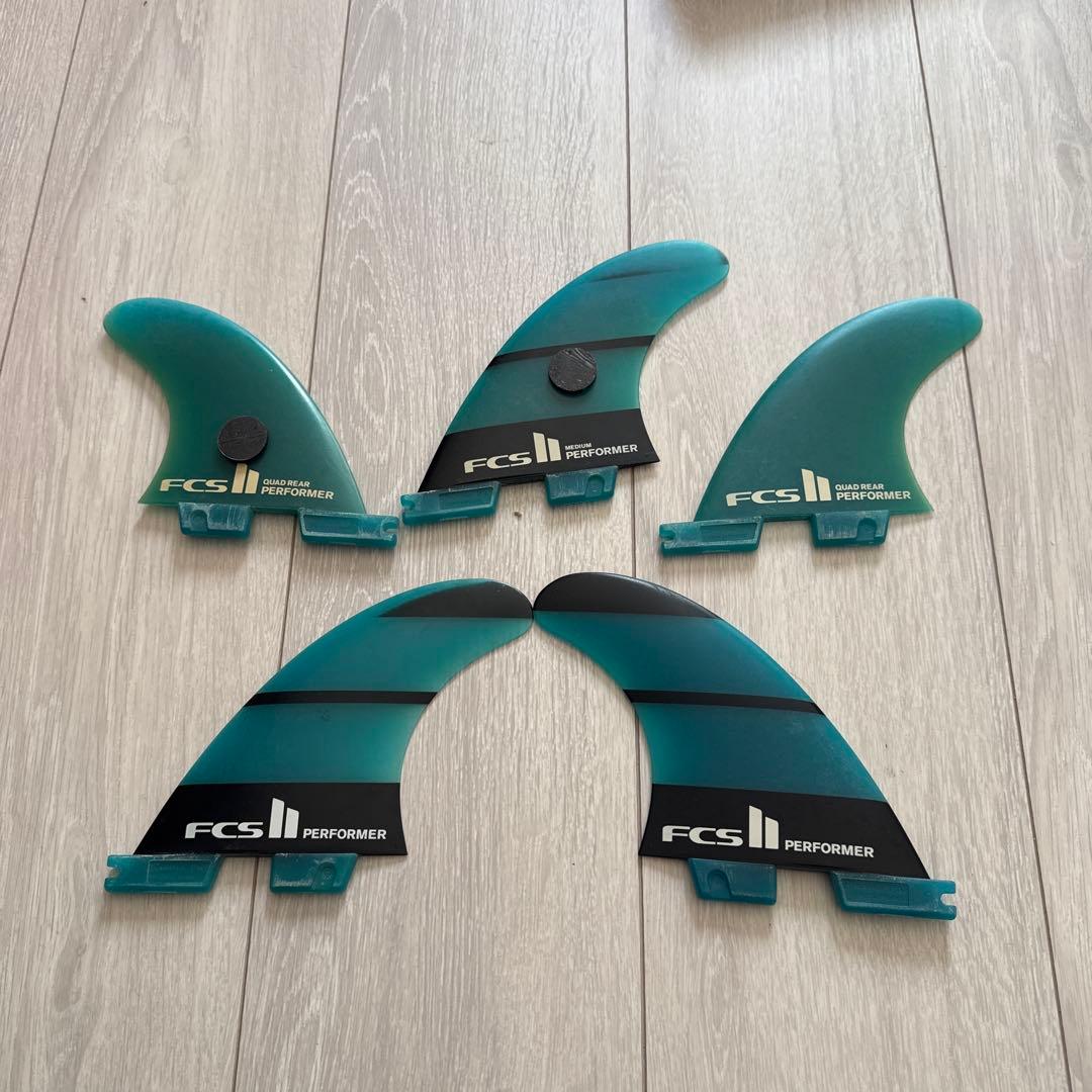 FCS II Performer トライフィン 5枚セット ティール