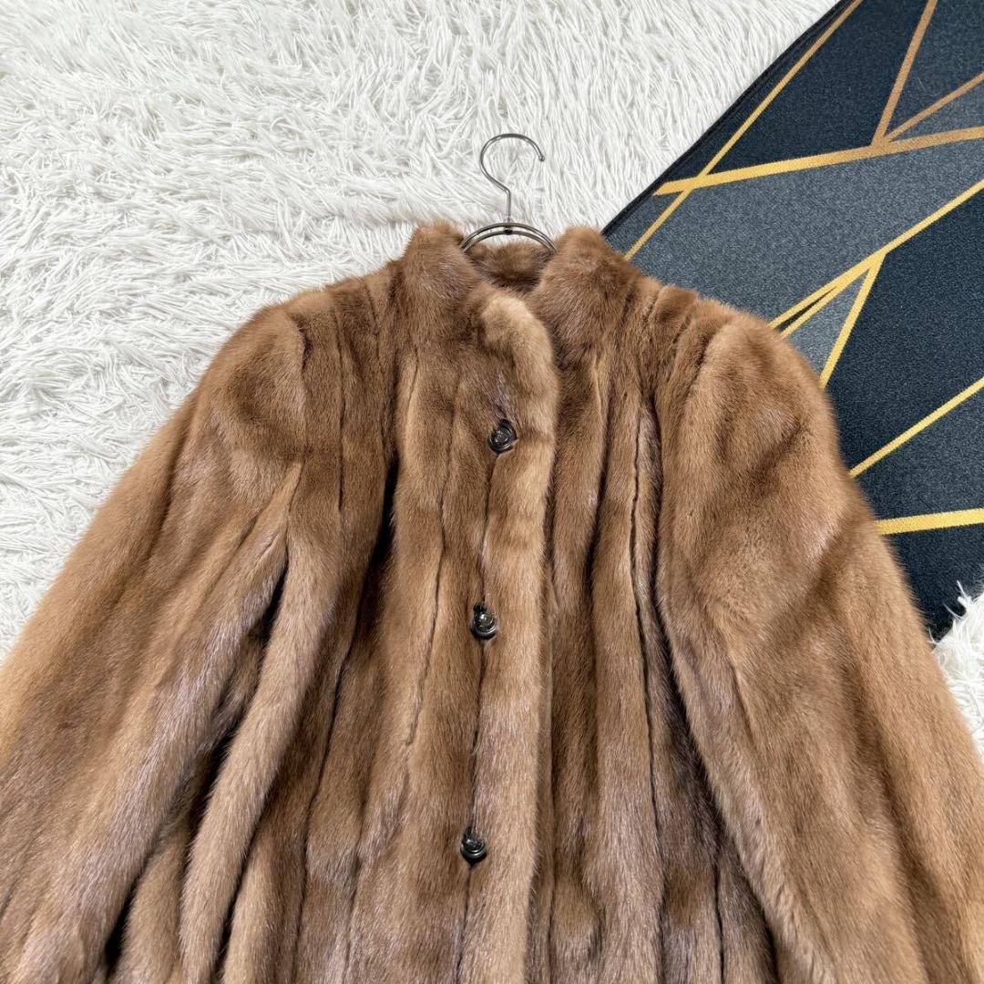 クリスチャンディオール デミバフミンク ファーコート リアルファー L相当