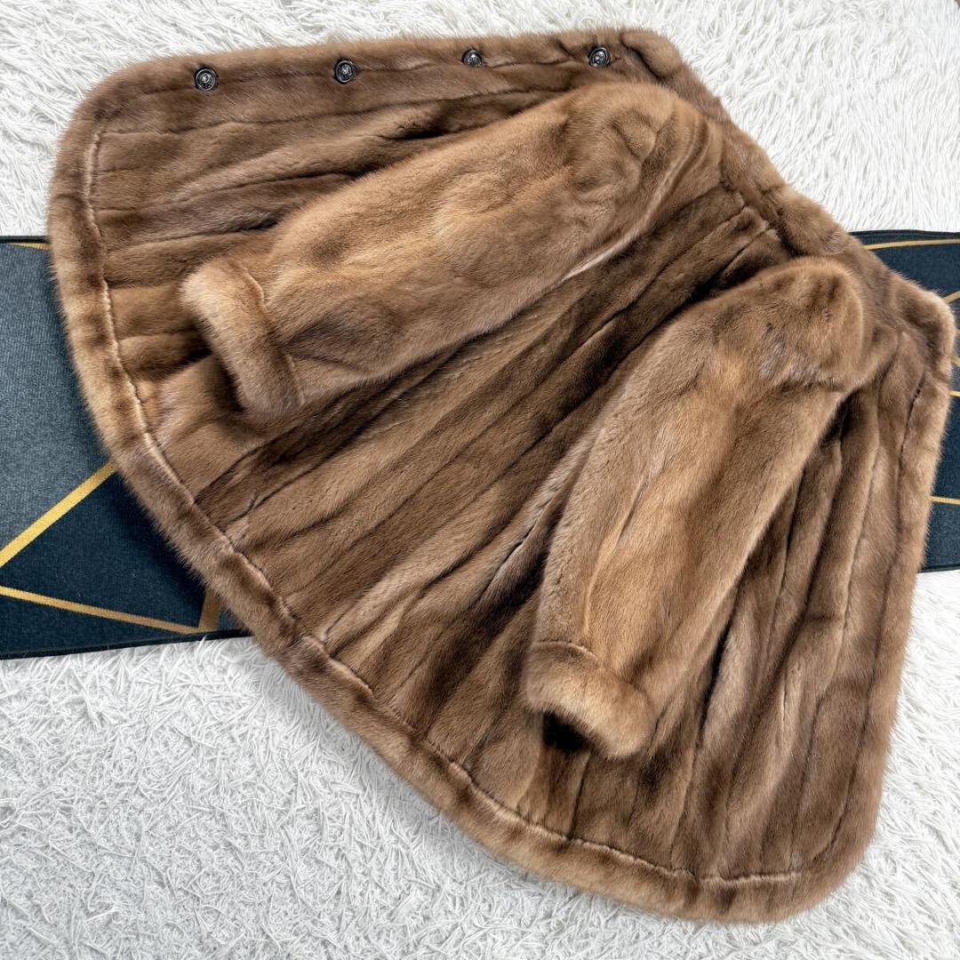 クリスチャンディオール デミバフミンク ファーコート リアルファー L相当
