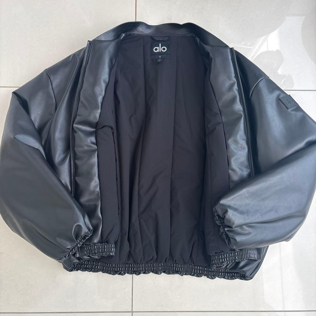 【3.2.ki 】alo 合皮ボンバージャケット M 定価5万超！